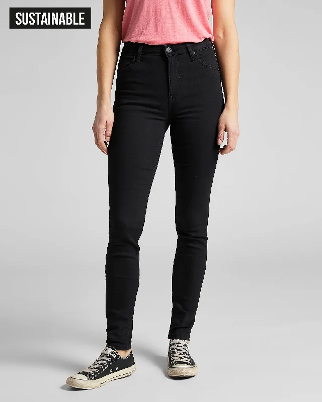 Lee Scarlett High Skinny Womens Jeans - Black Rinse