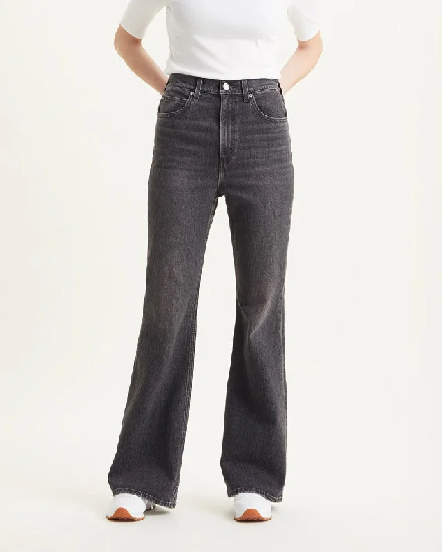 Levi's® Womens 70's High Flare Jeans - Z0640 Black Worn In