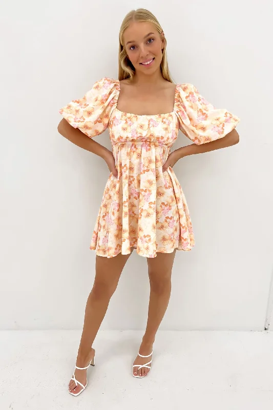 Odell Mini Dress Citrus Floral