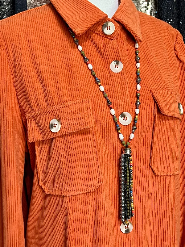 Orange You Glad It's Corduroy Dress