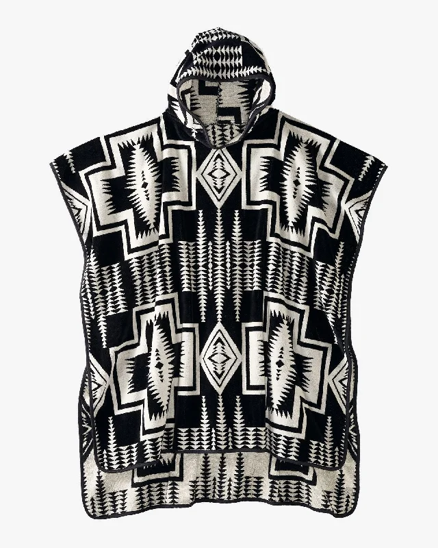 Pendleton Adult Jacquard Hooded Towel - Harding Black