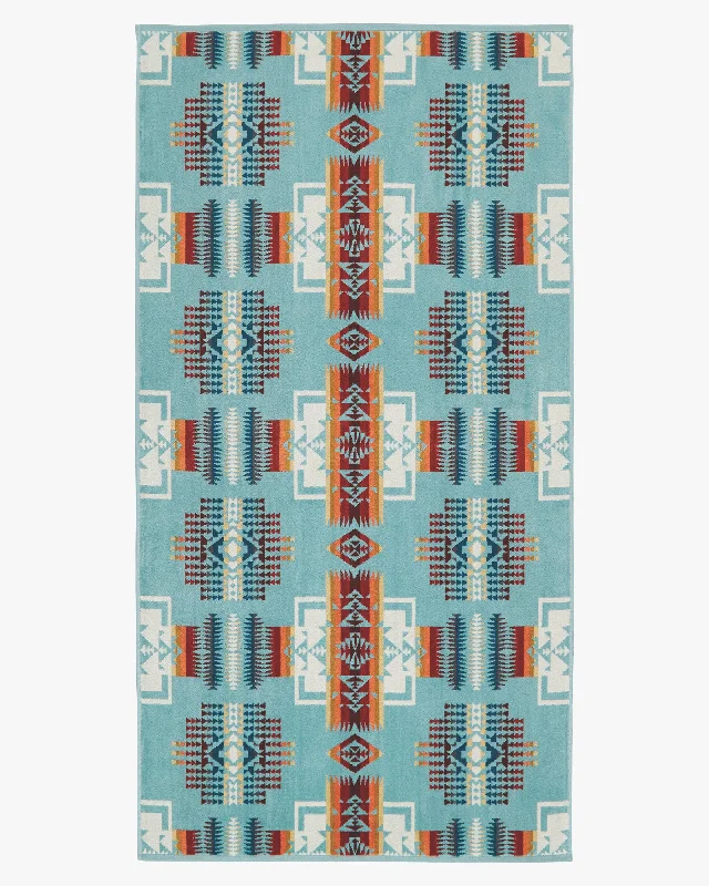 Pendleton Jacquard Bath Towel - Chief Joseph Aqua