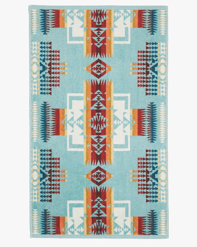 Pendleton Jacquard Hand Towel - Chief Joseph Aqua