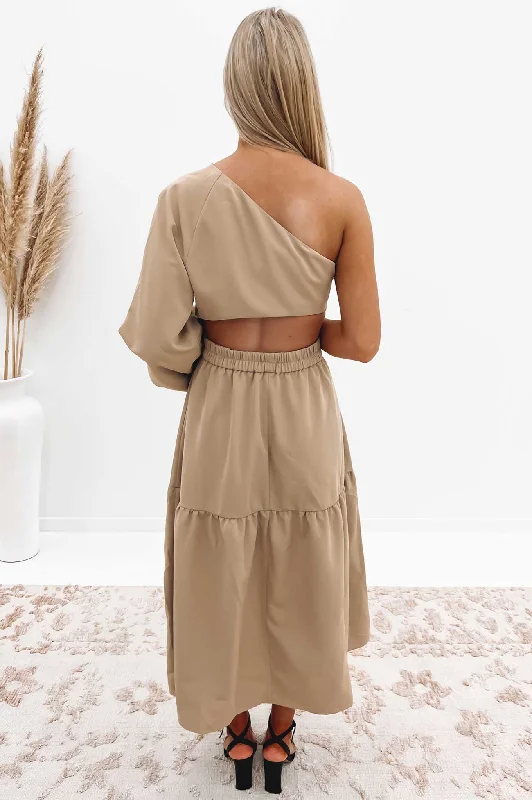 You Got It Maxi Dress Beige