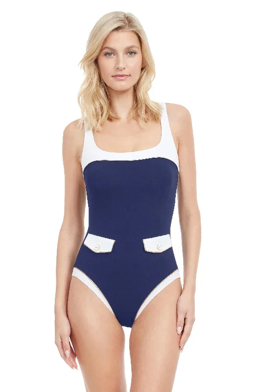 GOTTEX HIGH CLASS SQUARE NECK ONE PIECE SWIMSUIT