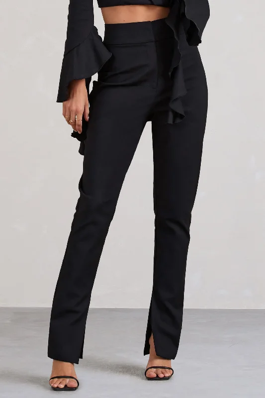 addilyn-black-cotton-blend-tailored-straight-leg-split-trousers-cl128464002