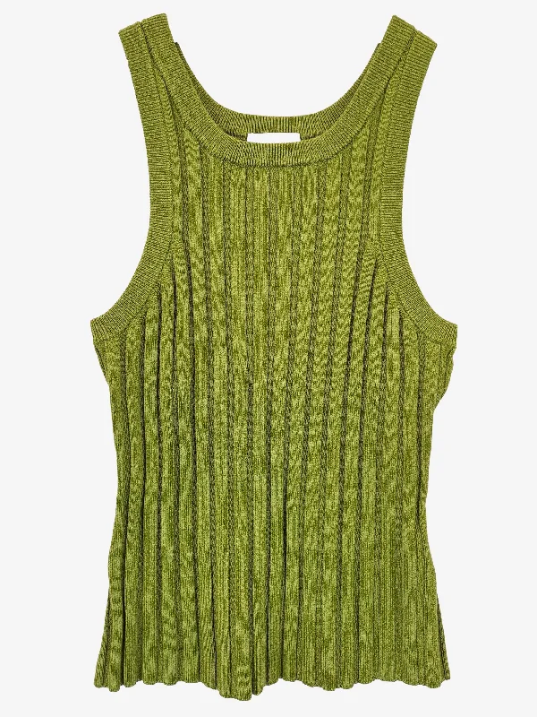 Aje Essential Matcha Ribbed Tank Top Size S