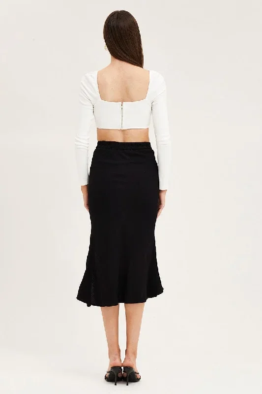 black-linen-blend-front-slit-slip-midi-skirt-sm2355-38p