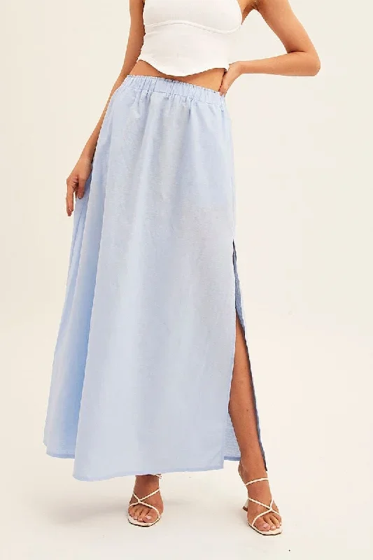 blue-maxi-skirt-linen-blend-side-split-sl1442-36nb