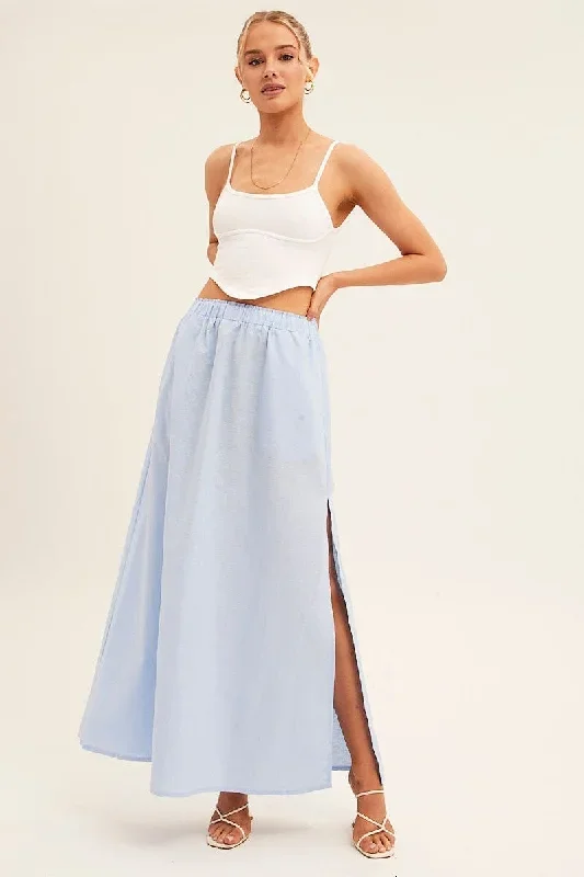 blue-maxi-skirt-linen-blend-side-split-sl1442-36nb