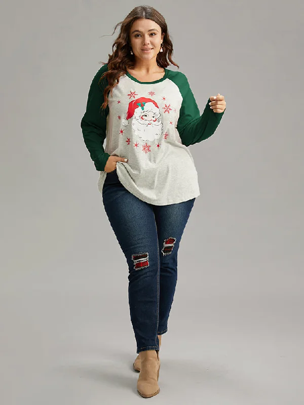 christmas-graphic-contrast-raglan-sleeve-t-shirt