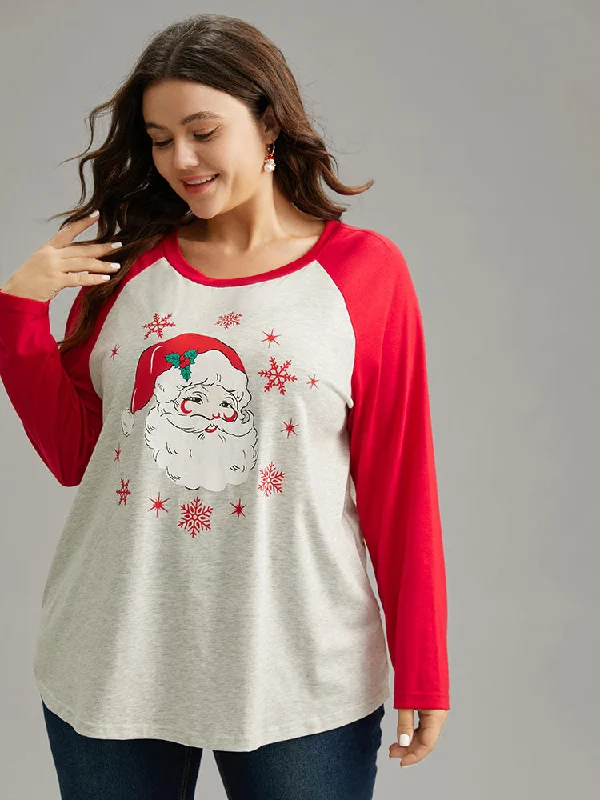 christmas-graphic-contrast-raglan-sleeve-t-shirt