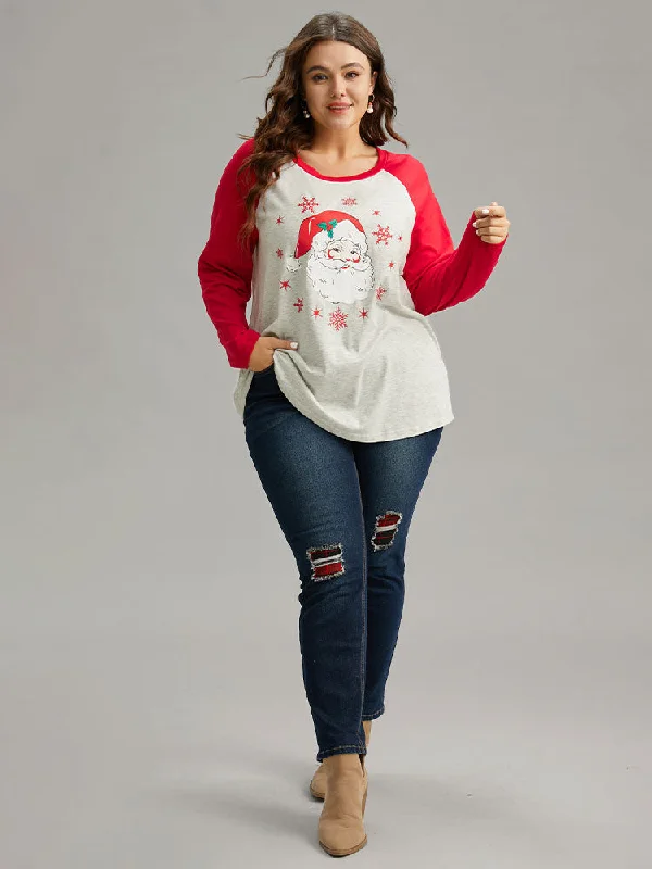 christmas-graphic-contrast-raglan-sleeve-t-shirt