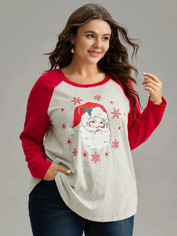 christmas-graphic-contrast-raglan-sleeve-t-shirt