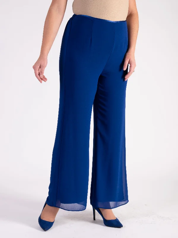 Cobalt Chiffon Trousers