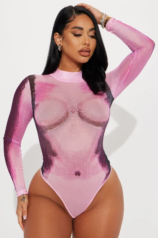 Deja Vu Bodysuit - Pink/combo