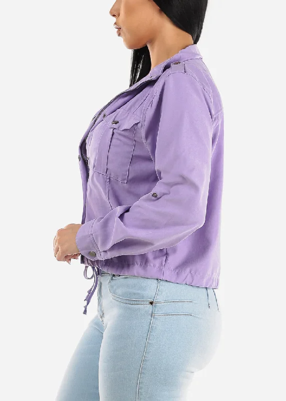 drawstring-waist-zip-up-jacket-light-purple-bj07292ltprpl