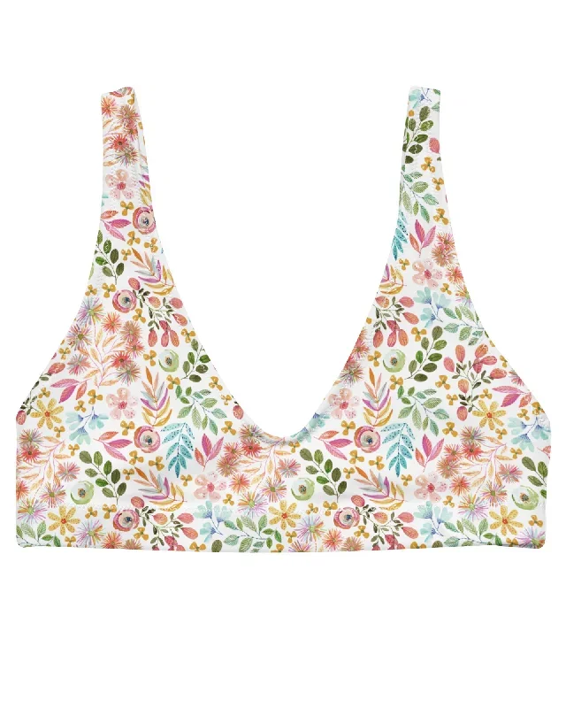 Garden Gala Floral Recycled Bikini Top