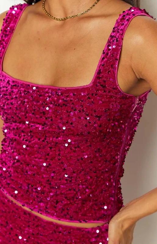 glitz-magenta-sparkle-crop-top