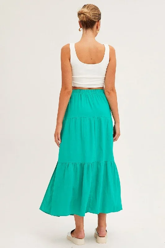 green-maxi-skirt-high-waist-split-tiered-sl9217-33mb-1