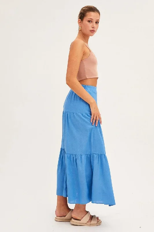 green-maxi-skirt-high-waist-split-tiered-sl9217-33mb