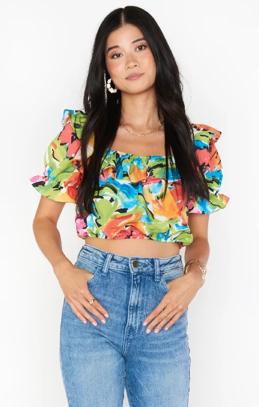 Jessie Top ~ Mimosa Blooms