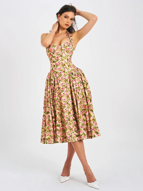 niya-floral-print-linen-halter-corset-maxi-dress