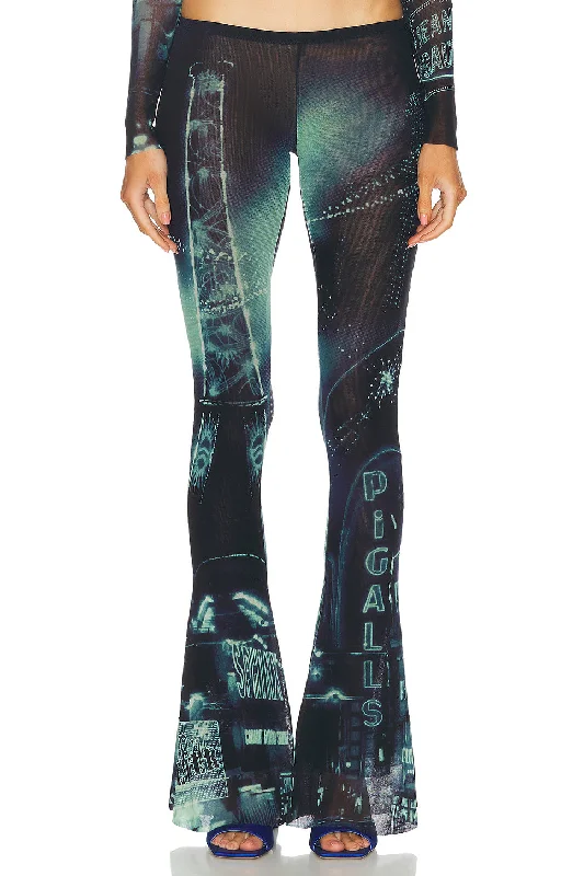 Pigalle Mesh Flare Printed Trouser