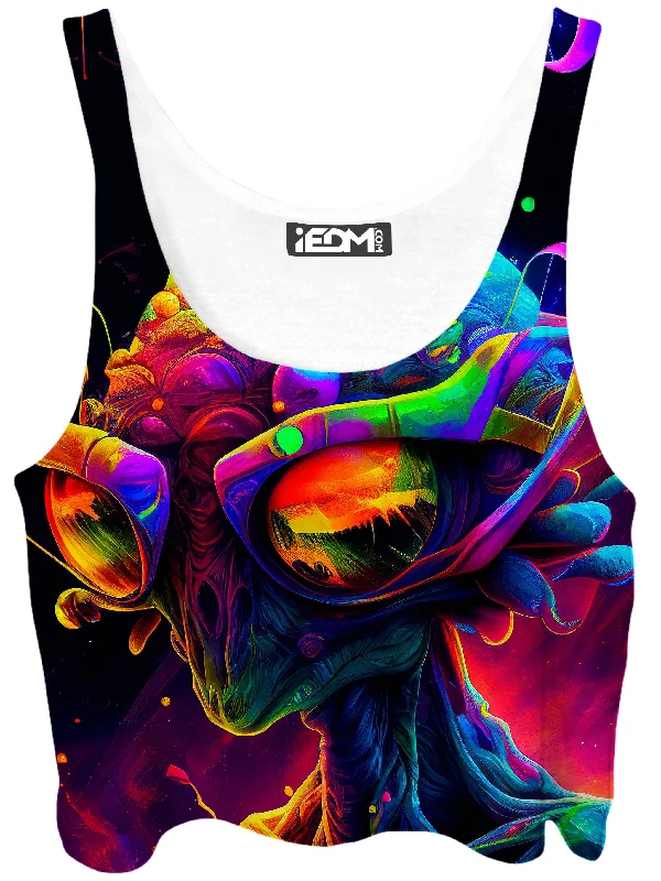 Psychedelic Alien Crop Top