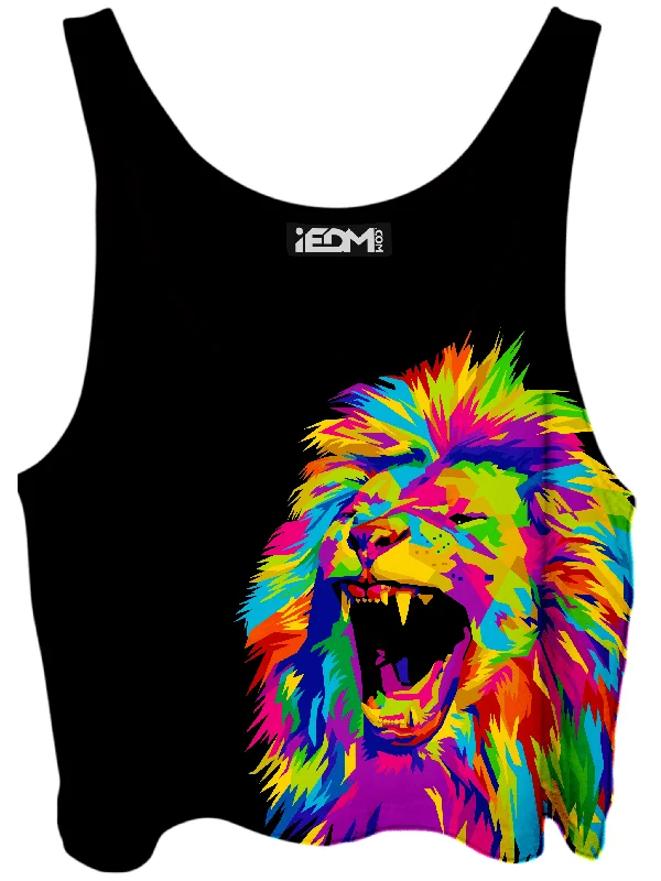 Psychedelic Lion Crop Top