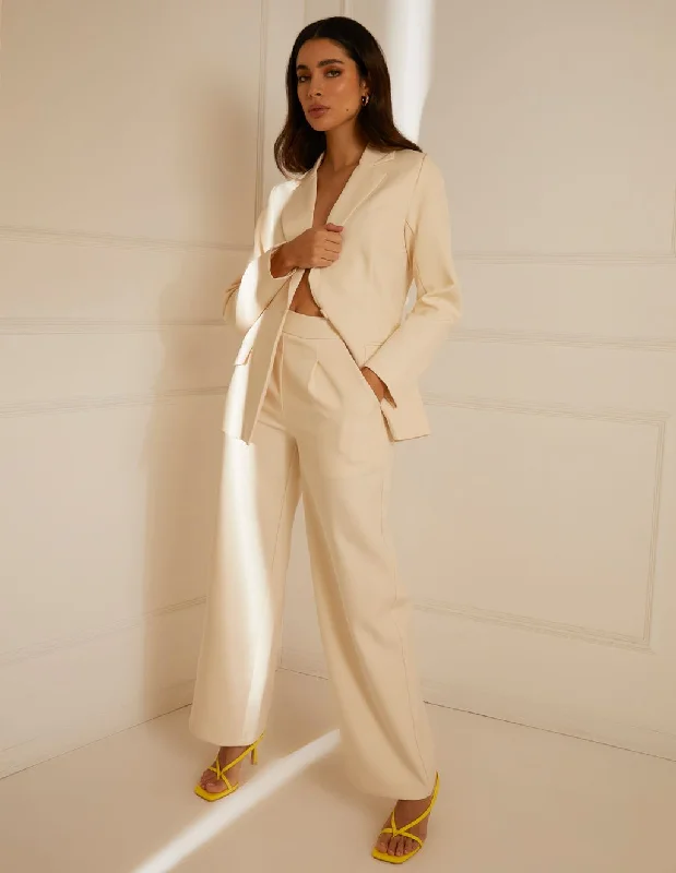 Wide Leg Suit Trousers