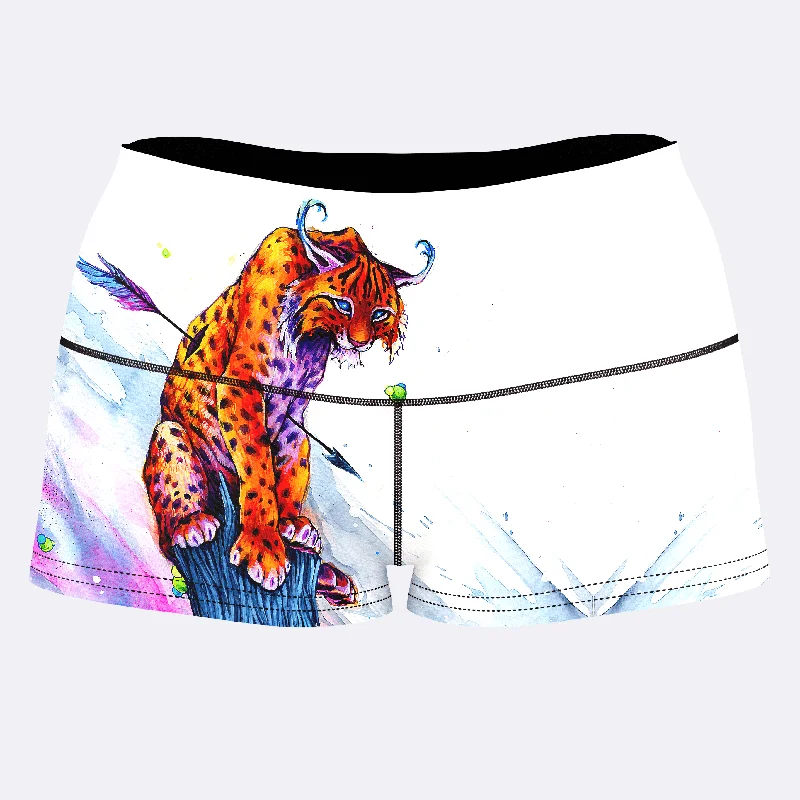 Terrestrial Kitty High-Waisted Women's Shorts