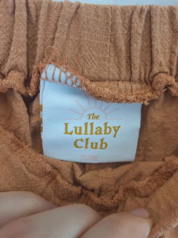 the-lullaby-club-tan-linen-look-gathered-shorts-size-s-b010-410-bo