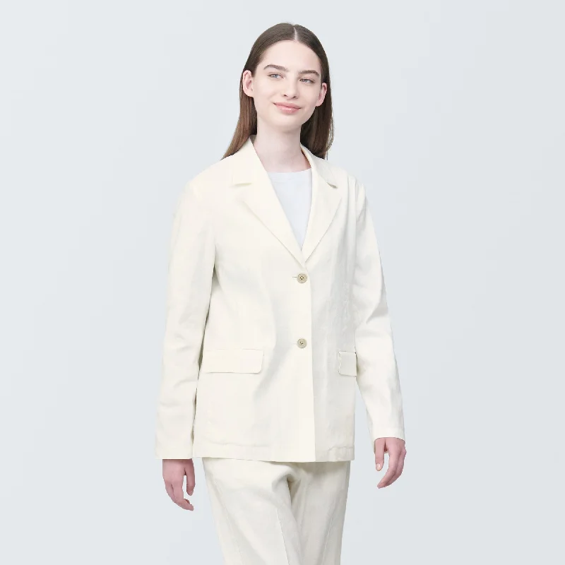 Women's Stretchy Hemp Mix Tailored Jacket